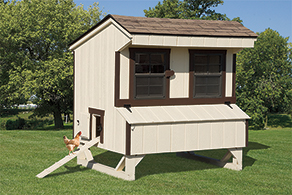 A constructed chicken coop